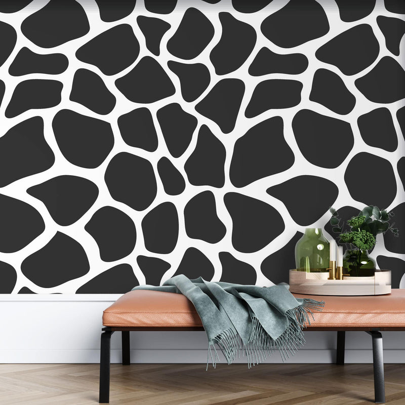 Seamless giraffe skin pattern – Mural Wallpaper, PVC Free, Non-Toxic