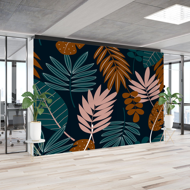 Seamless abstract tropical – Mural Wallpaper, PVC Free, Non-Toxic