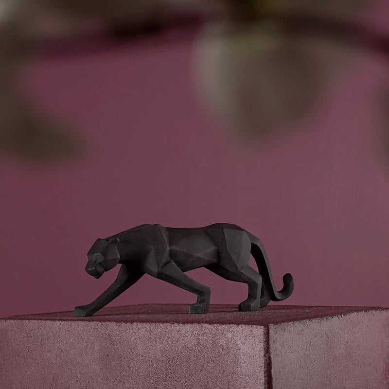 Modern Art Geometric Panther Statue (9462)