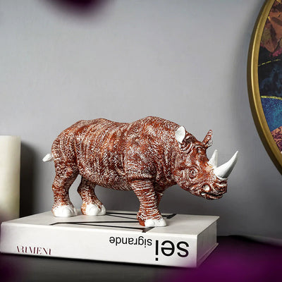 Golden-Horned Rhino Table Accent (9462)