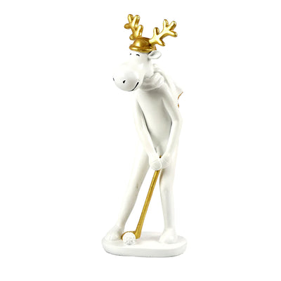 Golden Horned Reindeer Table Accent (9462)