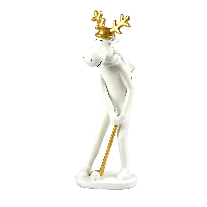 Golden Horned Reindeer Table Accent (9462)