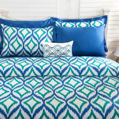 Smart Fuzz Blue 7 Pcs Double Quilt Set