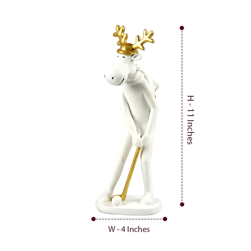 Golden Horned Reindeer Table Accent (9462)