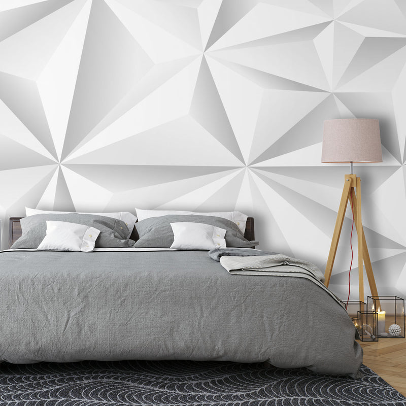 White 3D geometric