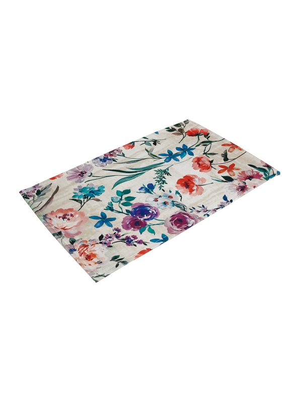 White Floral Printed Placemat/Table Mat Pack of 6