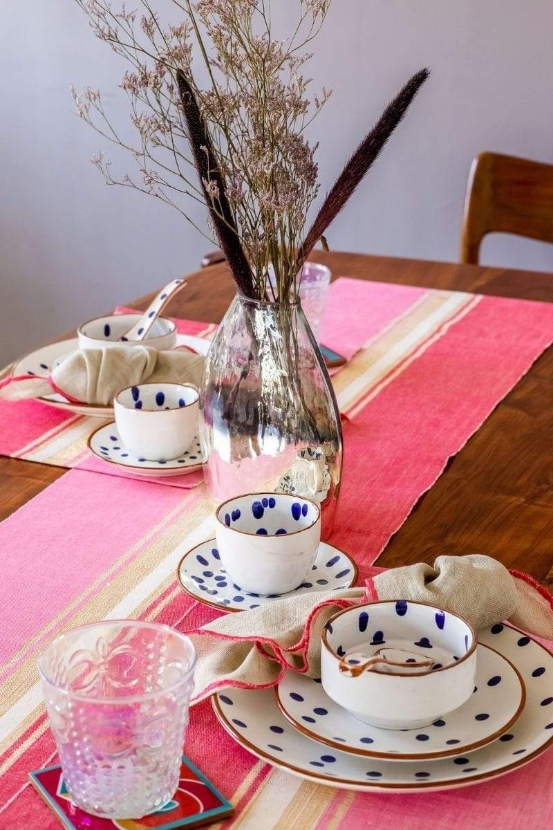 Recoloured Fuchsia Table Runner