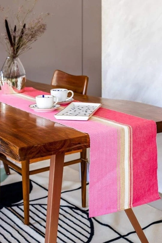 Recoloured Fuchsia Table Runner