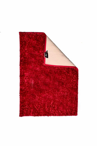 SHIMMER BATHMAT WITH ANTI SLIP, RED