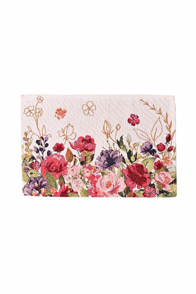 WINTER BLOSSOM TABLE MATS - SET OF 6 & 1 RUNNER, MULTICOLOR