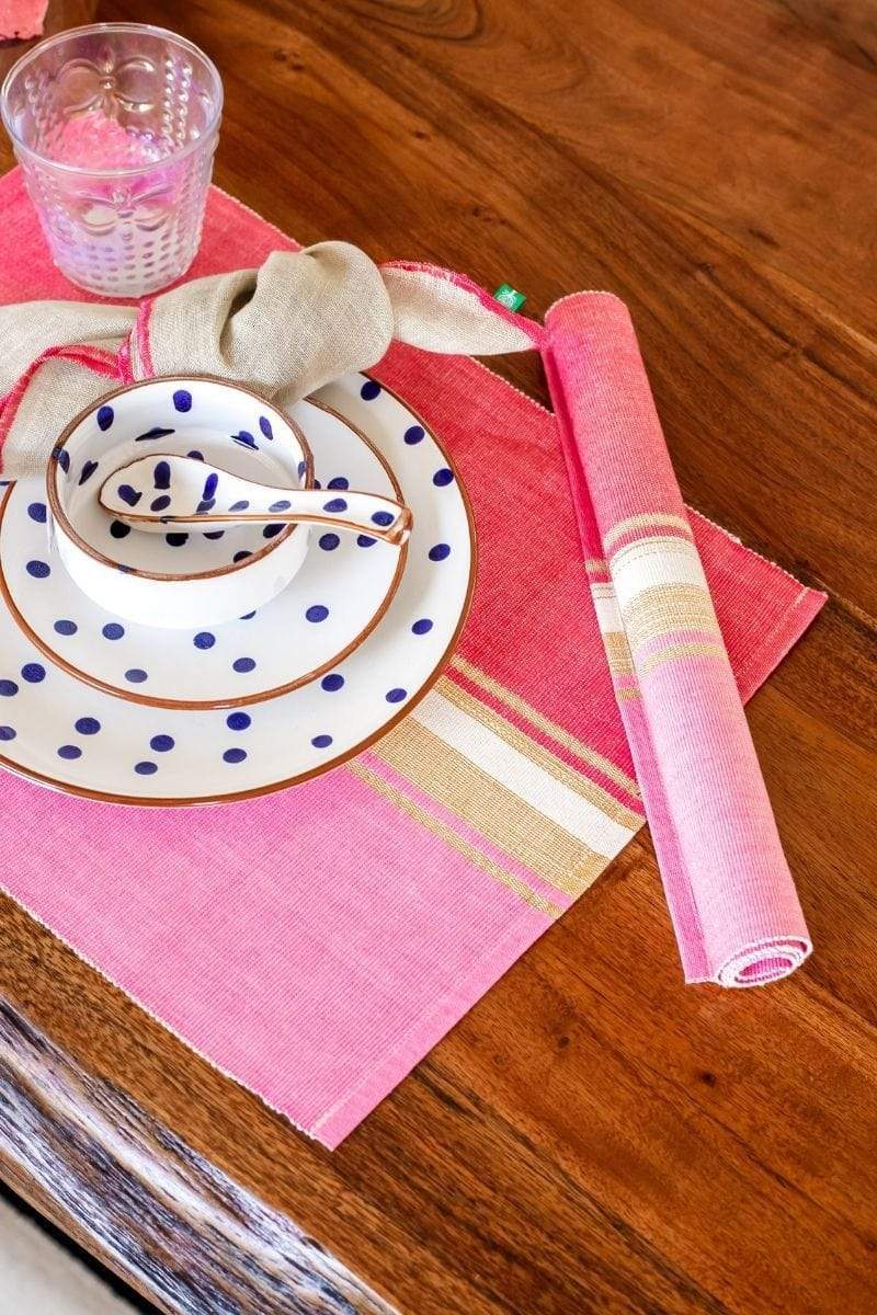 Recoloured Fuchsia Table Mat (Set Of 4)