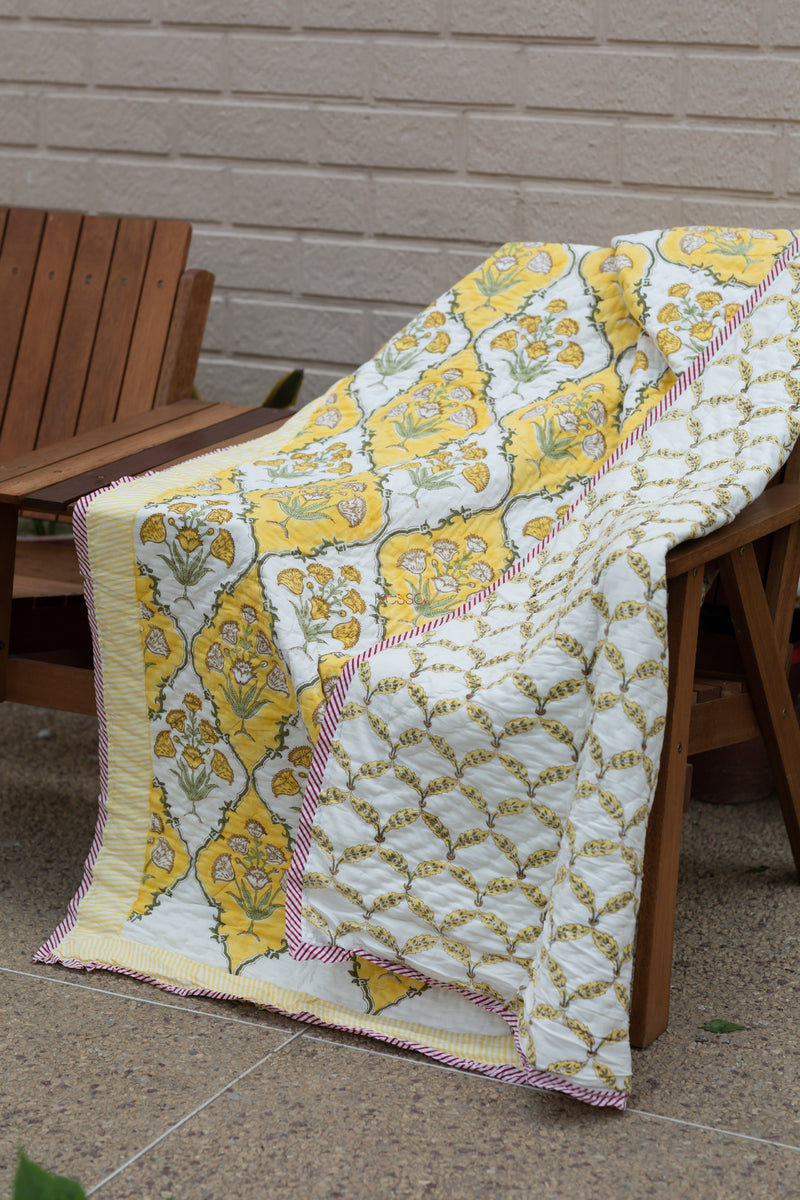 Golden Grass Single Bed Quilt