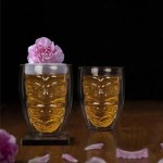 Polynesian Tikki Glass | Set of 2 | 330ml | Unique Premium Imported Glass for Serving Beer | Bar Glass| Can Serving Juice | Cocktail & Mocktail as Well.(9462)